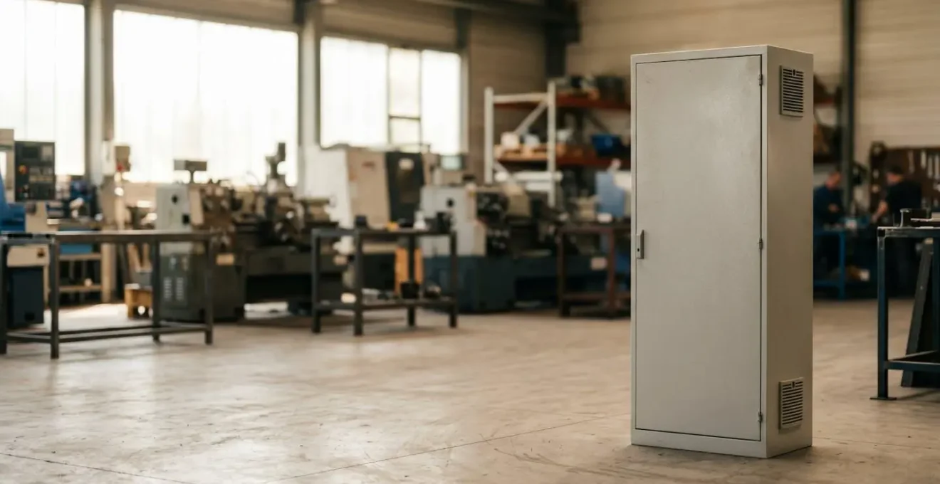 Armoire électrique industrielle avec variateurs de fréquence en environnement technique français