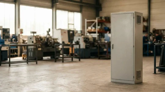 Armoire électrique industrielle avec variateurs de fréquence en environnement technique français