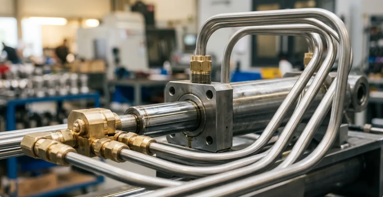 Installation hydraulique industrielle moderne avec système de lubrification optimisé pour l'efficacité énergétique