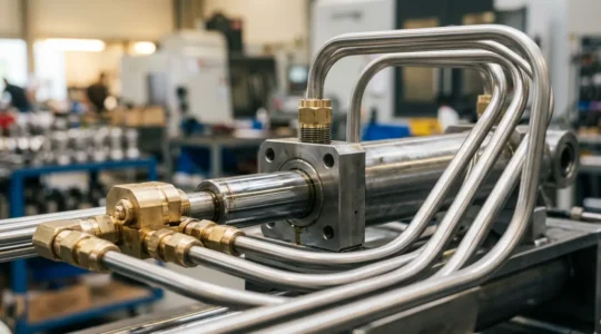 Installation hydraulique industrielle moderne avec système de lubrification optimisé pour l'efficacité énergétique