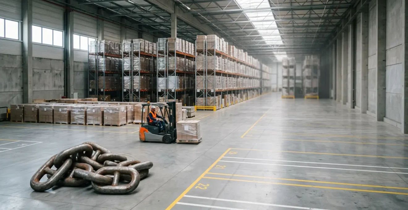 Chaîne d'approvisionnement industrielle avec points de vulnérabilité critiques