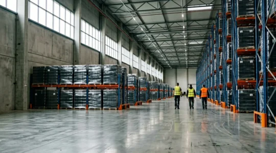Système de gestion d'entrepôt moderne pour petite entreprise française