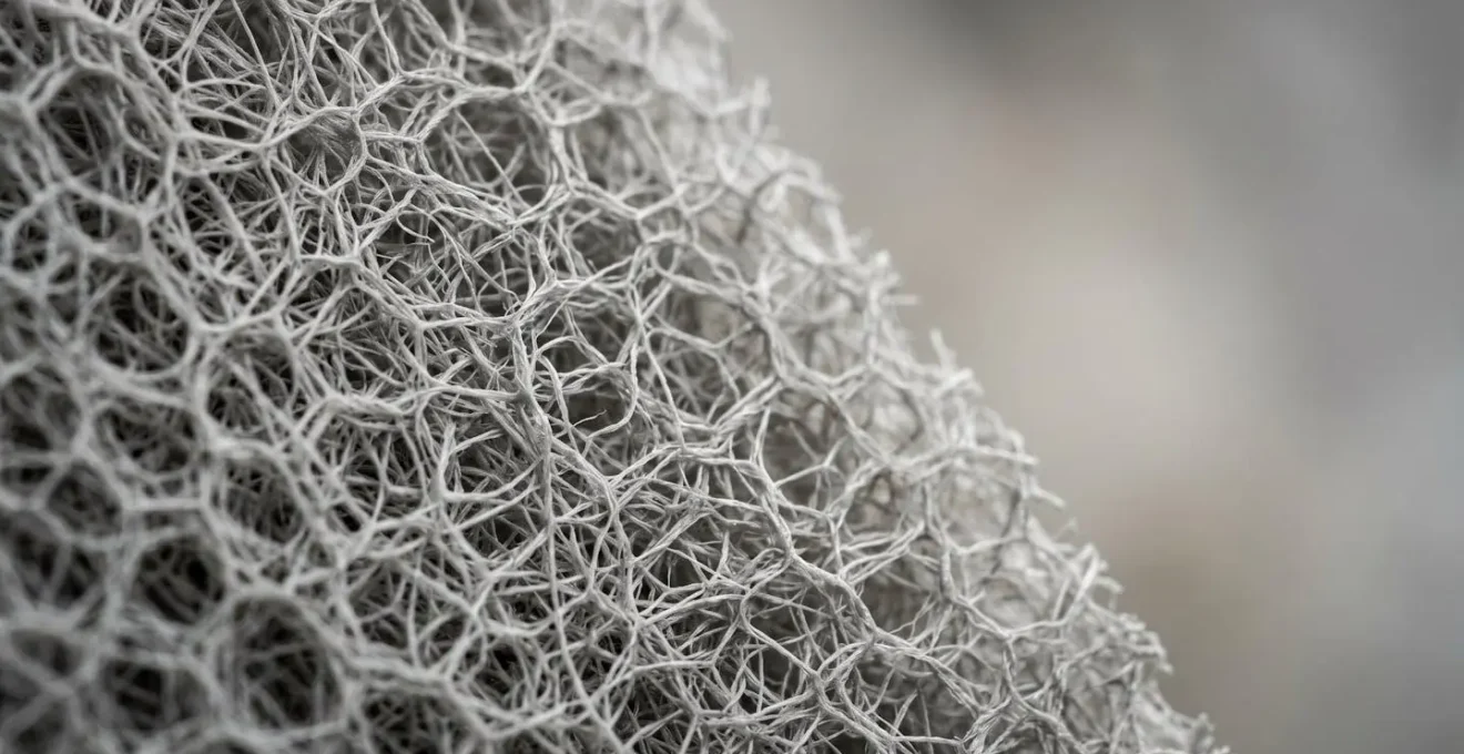 Gros plan macro sur la texture d'un absorbant industriel certifié pour produits chimiques
