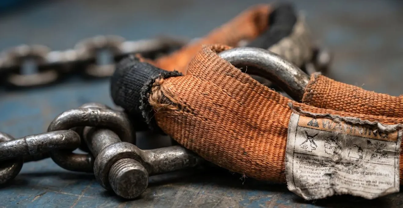 Gros plan sur des accessoires de levage professionnels et leurs caractéristiques techniques
