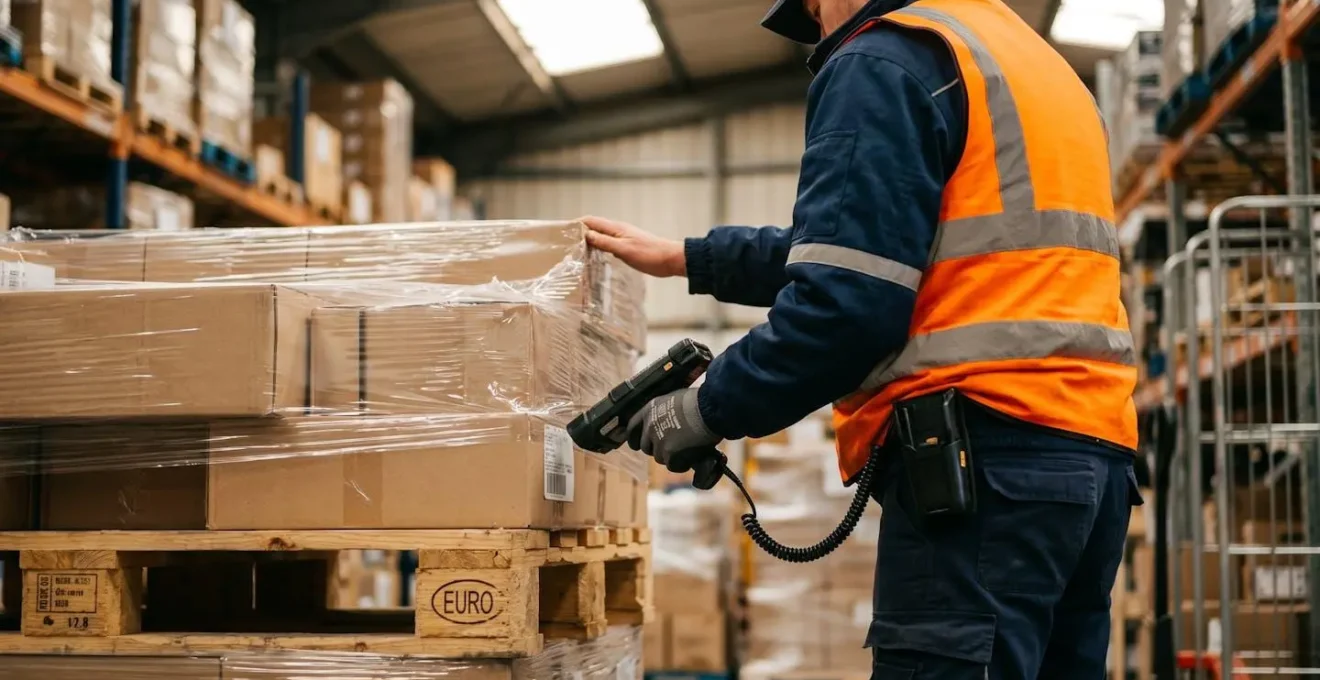 Système de gestion et traçabilité des palettes Europe EUR EPAL sur quai de réception