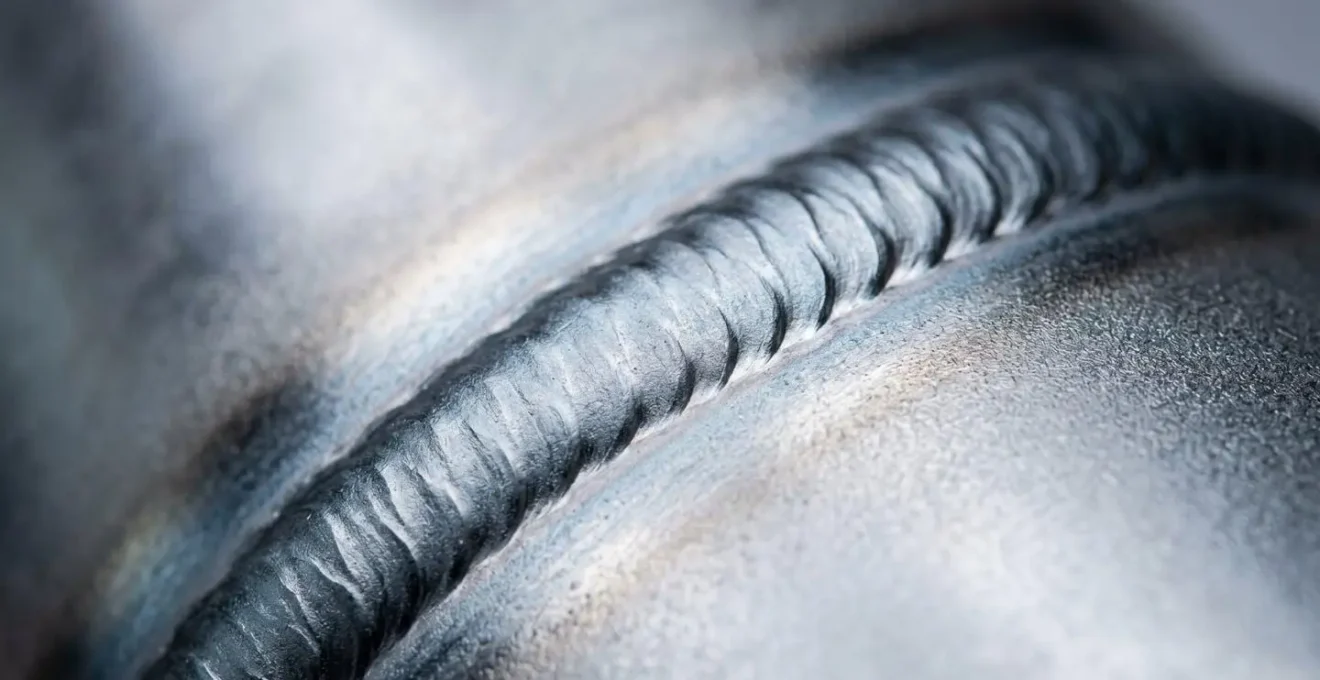 Détail de surface en acier inoxydable après traitement de passivation montrant la qualité de finition